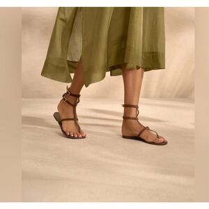 ALEX RIVIÈRE X MANEBÍ Triomphe Leather Gladiator Sandals Suede 40 US 10